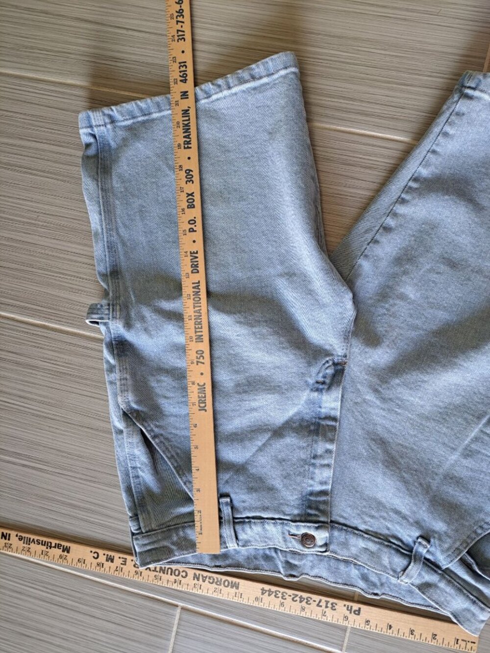 Vtg Wrangler Carpenter Denim Shorts Men's Size 34 Workwear Yorts Utility - Picture 10 of 11